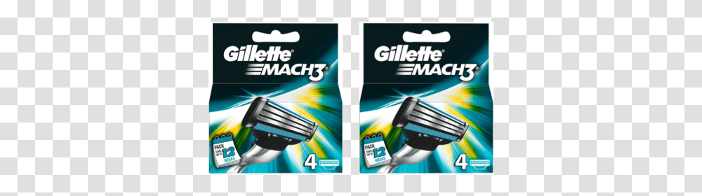 Gillette Mach3 Razor Blades Gillette Mach 3 Blades, Poster, Advertisement, Paper Transparent Png