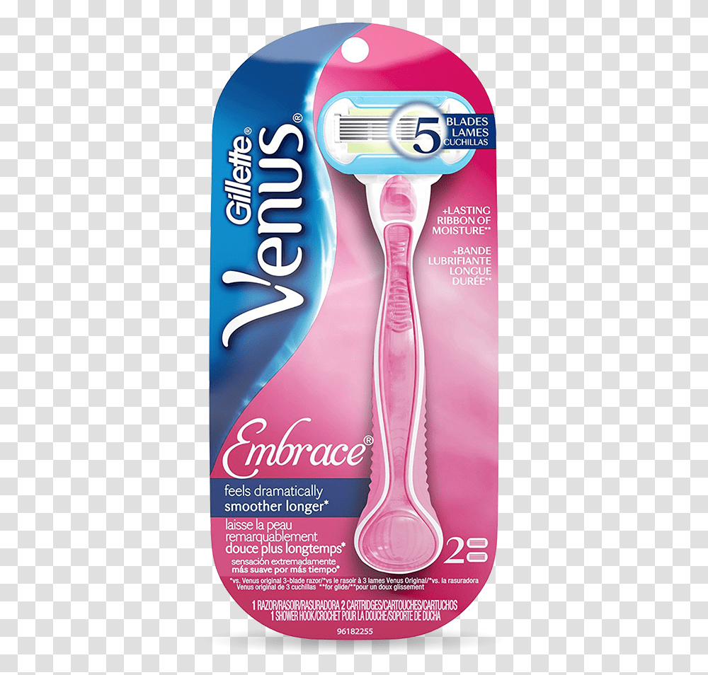 Gillette Venus Pink, Toothbrush, Tool, Razor, Blade Transparent Png