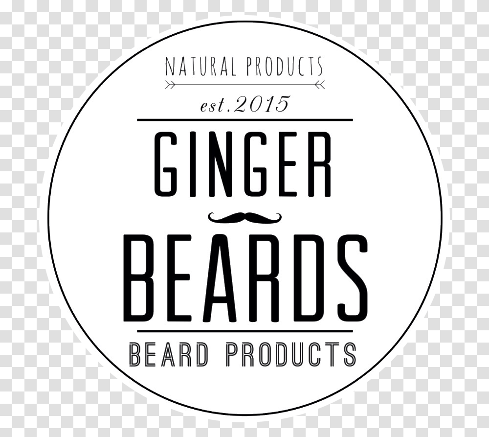 Ginger Beards - Beard Products Oil & Balm In Circle, Label, Text, Word, Sticker Transparent Png