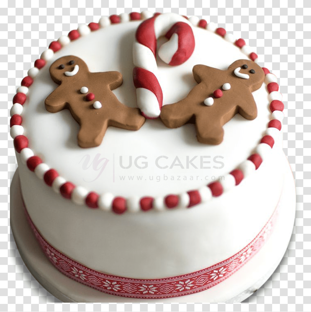 Ginger Bread Man Christmas Cake Happy Christmas Day With Cake, Birthday Cake, Dessert, Food, Cookie Transparent Png