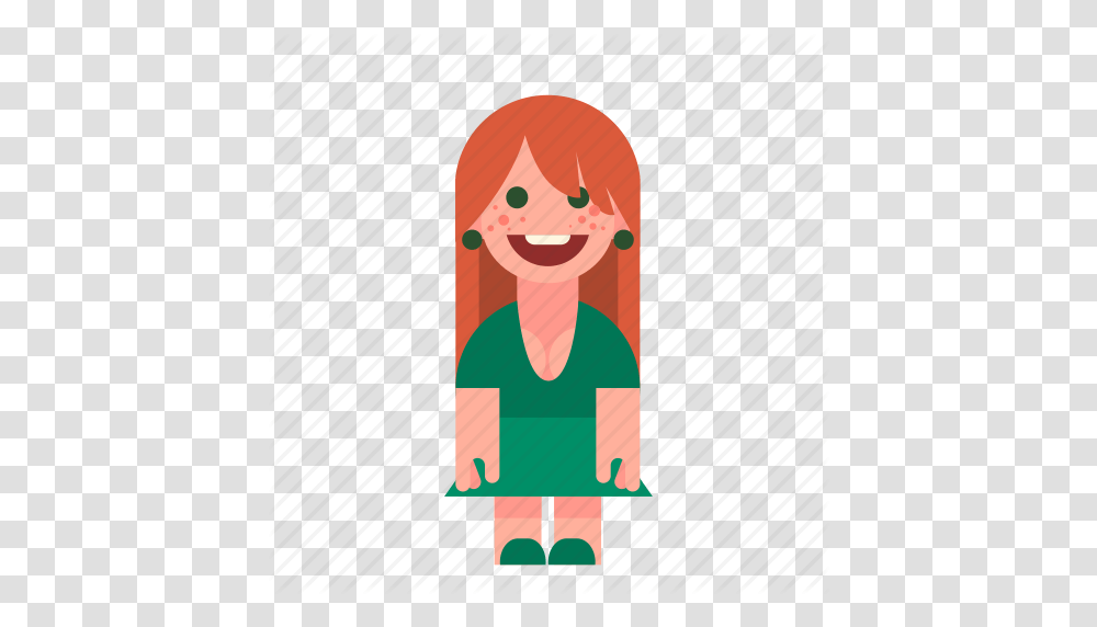 Ginger Girl Laughing Red Redhead Smiling Woman Icon, Sticker Transparent Png