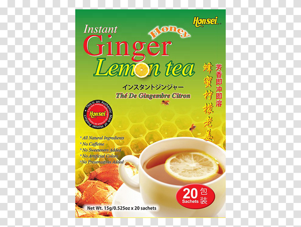 Ginger Lemon And Honey Tea Good, Bowl, Meal, Food, Plant Transparent Png