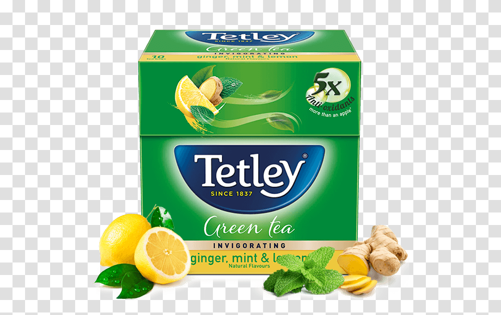 Ginger Lemon Mint 10s Tetley Green Tea Mint, Plant, Potted Plant, Vase, Jar Transparent Png