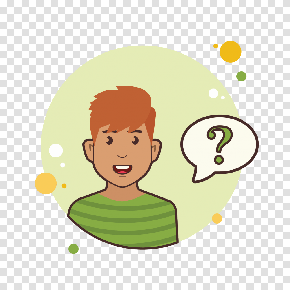 Ginger Man Question Mark Icon, Face, Bubble, Sphere, Logo Transparent Png