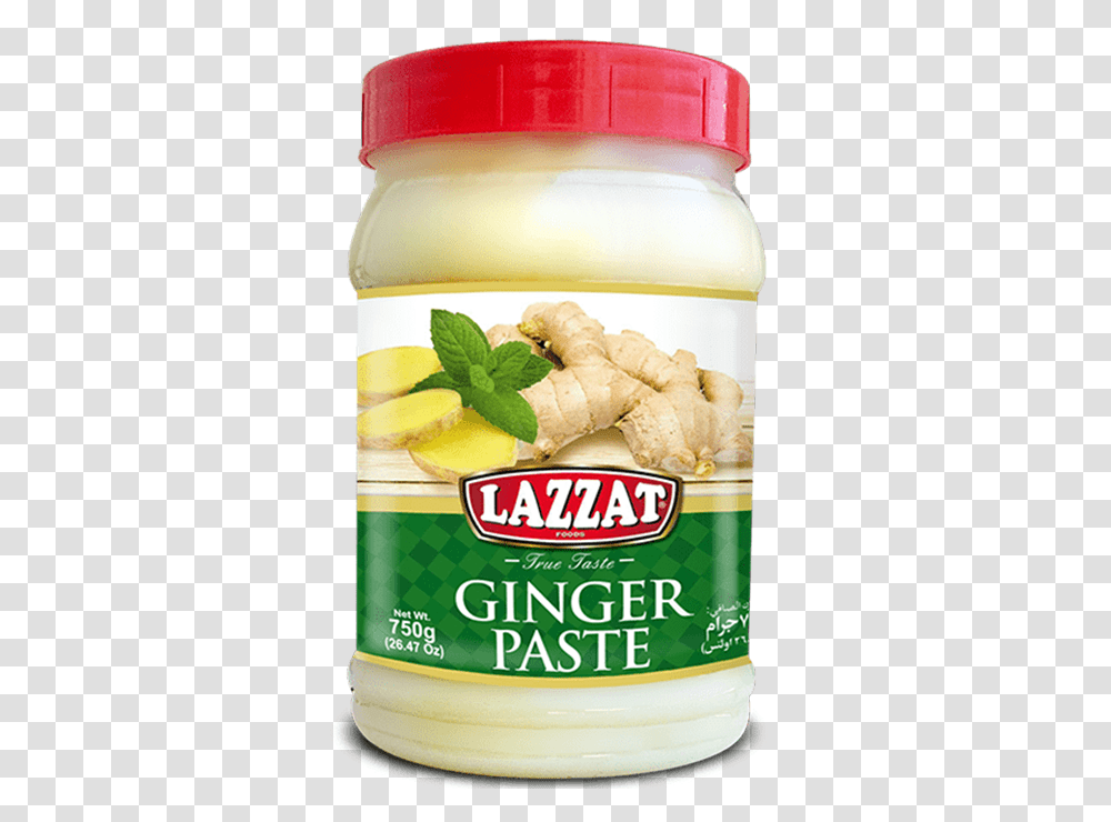 Ginger Paste Lazzat Foods, Mayonnaise, Plant, Jar, Yogurt Transparent Png