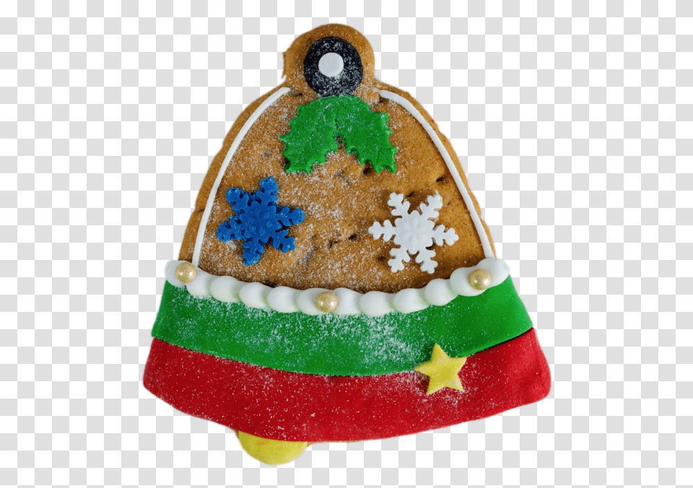 Gingerbread Christmas Bell, Birthday Cake, Dessert, Food, Cookie Transparent Png