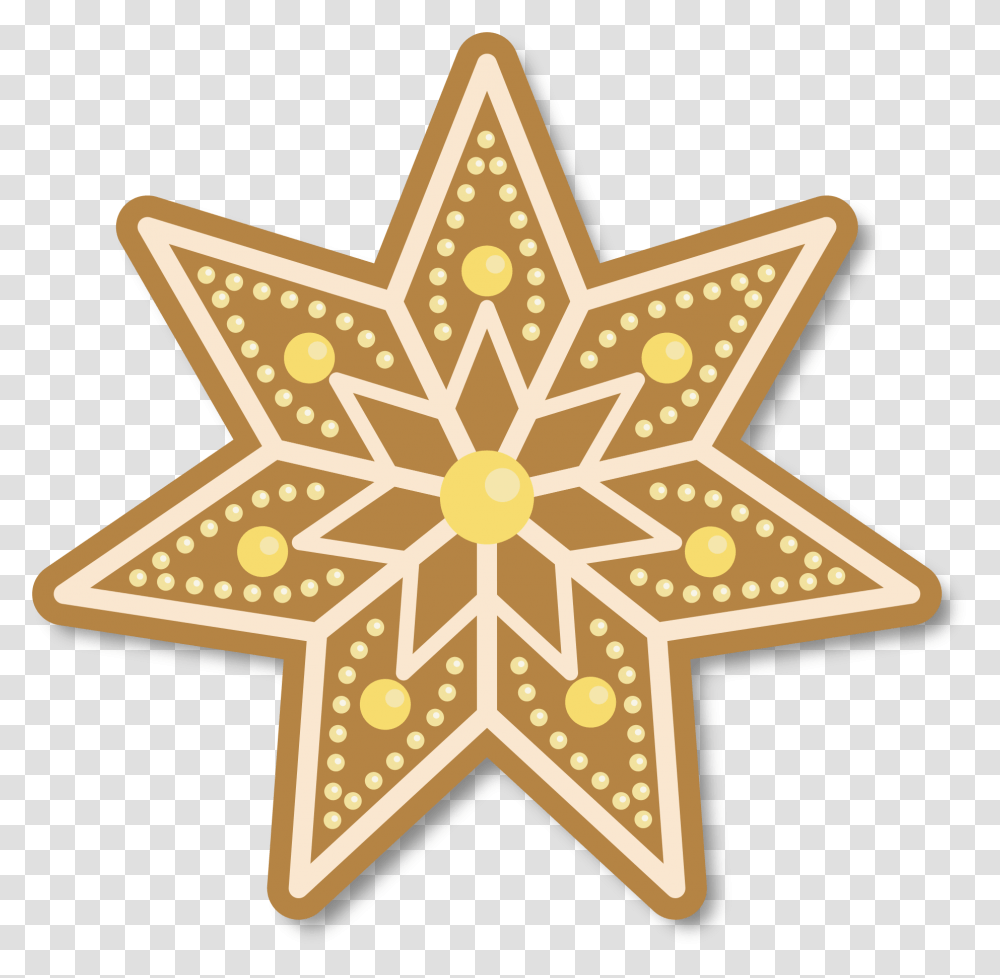 Gingerbread Christmas Merry Christmas Cake Star Merry Christmas Star, Cross, Gold, Star Symbol Transparent Png