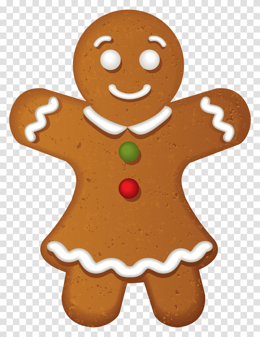 Gingerbread Girl Cookie Clip Transparent Png