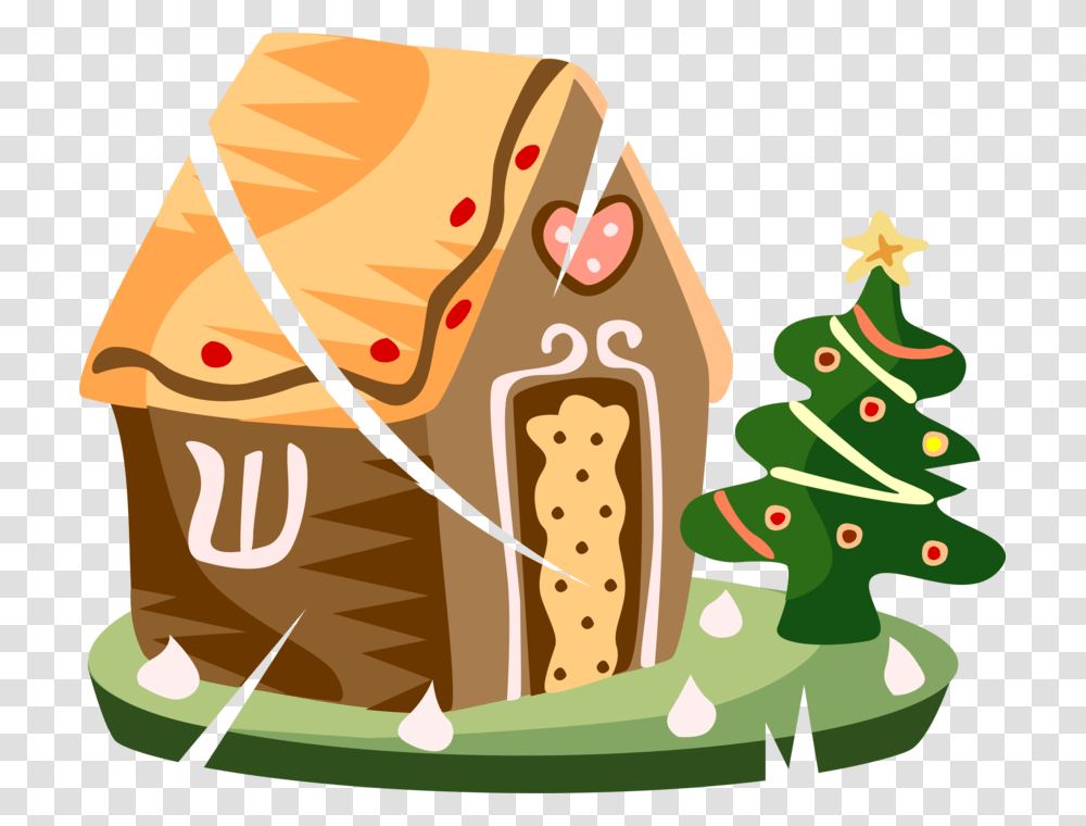 Gingerbread House Christmas Decoration, Plant, Tree, Food, Lunch Transparent Png