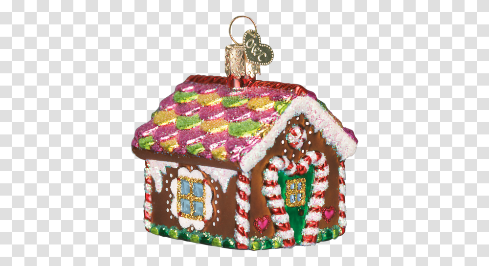 Gingerbread House Christmas Ornament Glass Gingerbread House Ornament, Cookie, Food, Biscuit, Birthday Cake Transparent Png