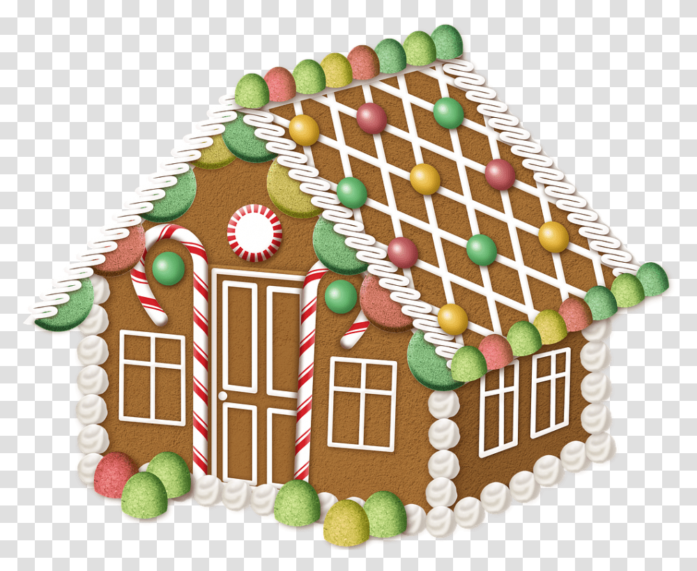 Gingerbread House Christmas Sweets Free Image On Pixabay Casa De Gengibre, Cookie, Food, Biscuit, Icing Transparent Png