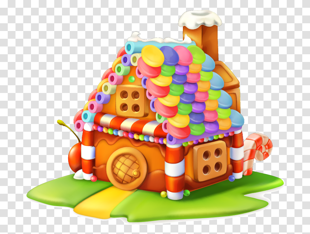 Gingerbread House Cupcake Sweetness Candy Cartoon Gingerbread House, Food, Birthday Cake, Dessert, Cookie Transparent Png