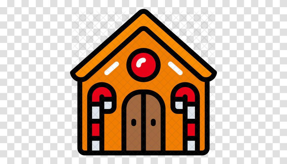 Gingerbread House Icon Clip Art, Road Sign, Symbol, Pac Man Transparent Png