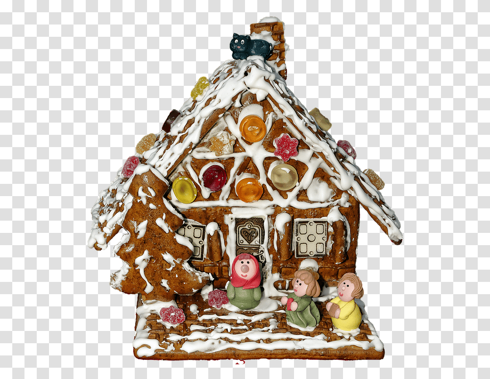 Gingerbread House Marzipan Figures Gingerbread Candy Marzipan, Cookie, Food, Biscuit, Icing Transparent Png