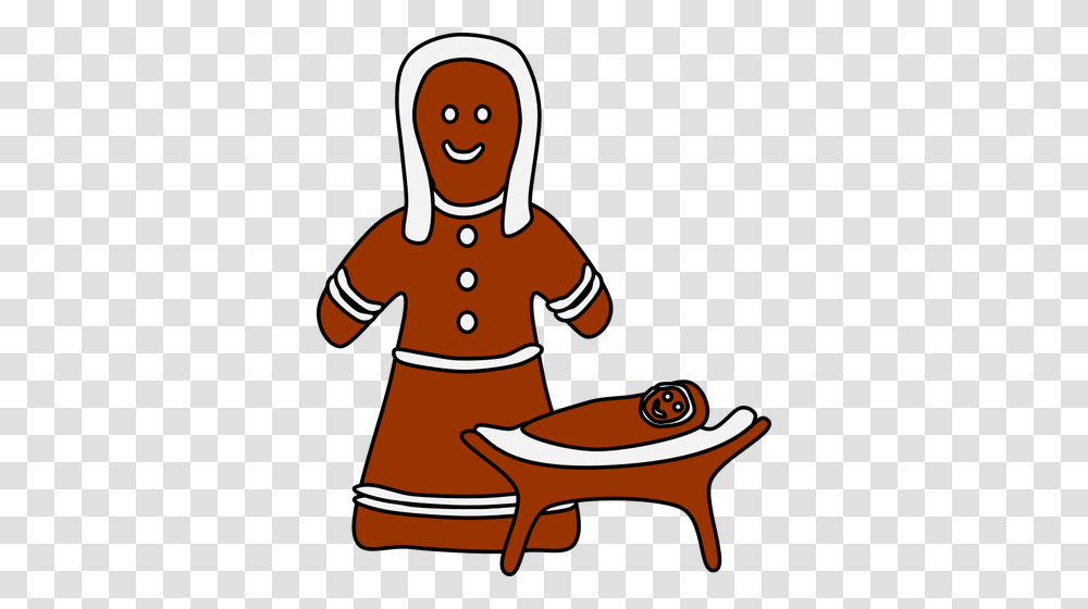 Gingerbread Jesus And Mary, Elf, Food, Cookie, Biscuit Transparent Png