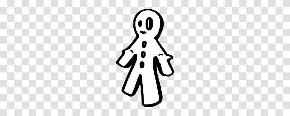 Gingerbread Man Person, Stencil, Snowman, Winter Transparent Png