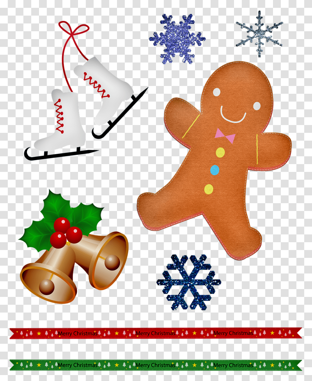 Gingerbread Man Bells Christmas Free Image On Pixabay Christmas Day, Cookie, Food, Biscuit, Sweets Transparent Png