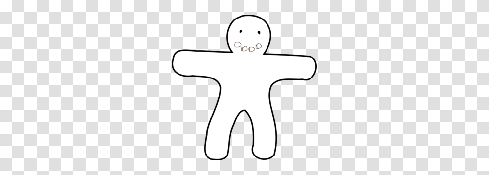 Gingerbread Man Clip Art, Silhouette, Stencil, Hand Transparent Png