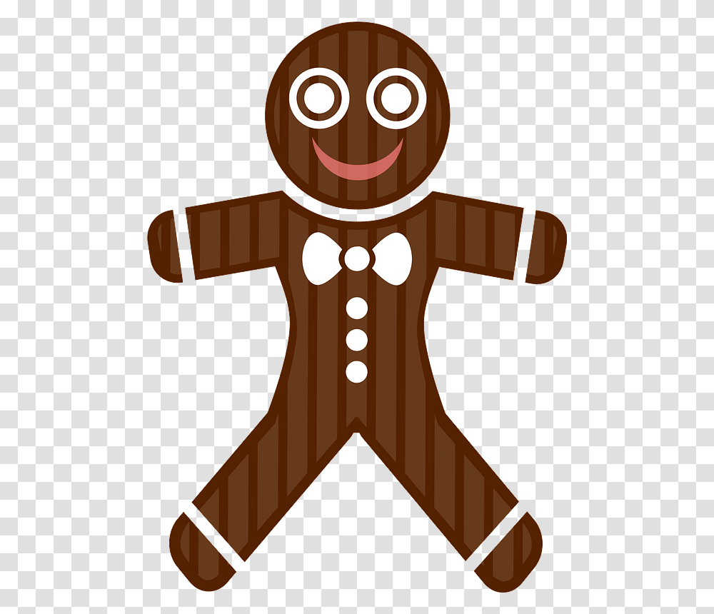 Gingerbread Man Doll Gingerbread Man Cookie Christmas Food, Biscuit, Cross Transparent Png