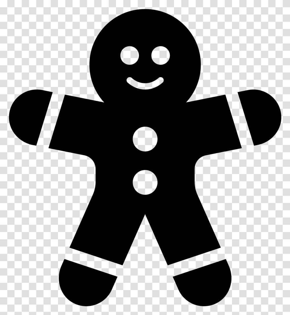 Gingerbread Man Filled Icon Vector Gingerbread Man Silhouette, Gray, World Of Warcraft Transparent Png
