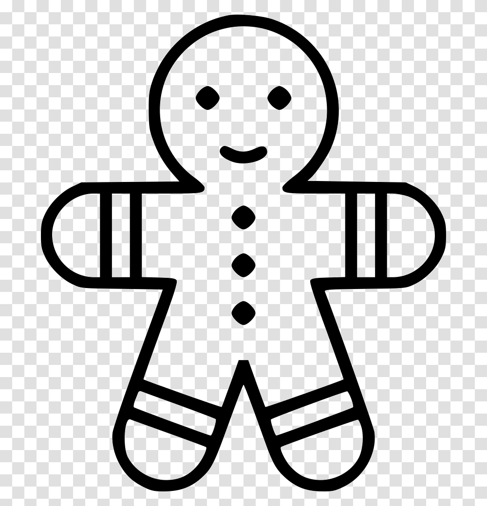 Gingerbread Man Gingerbread Icon, Stencil, Cookie, Food Transparent Png