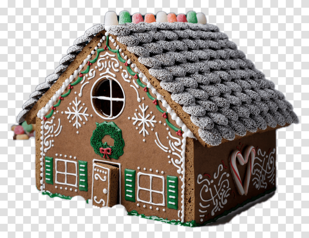 Gingerbread Man House Image, Cookie, Food, Biscuit, Purse Transparent Png