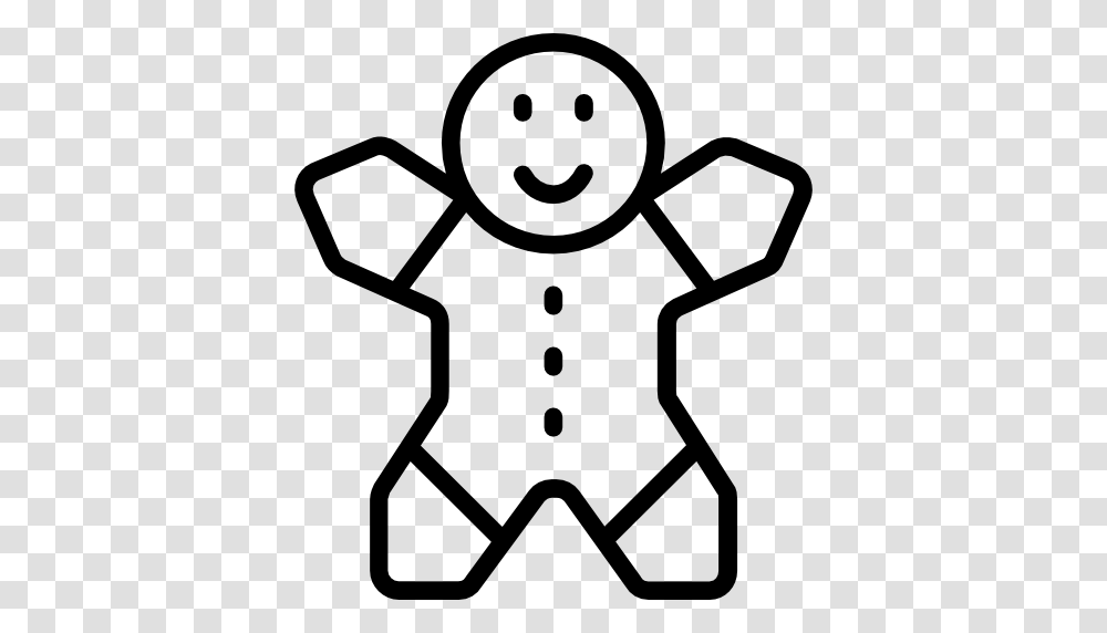 Gingerbread Man Icon, Stencil, Paper Transparent Png