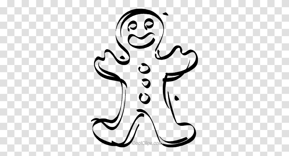 Gingerbread Man Royalty Free Vector Clip Art Illustration, Stencil, Pottery, Jar Transparent Png