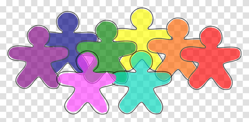 Gingerbread Men Rainbow Clip Arts Rainbow People Clipart, Hand, Jigsaw Puzzle, Game Transparent Png