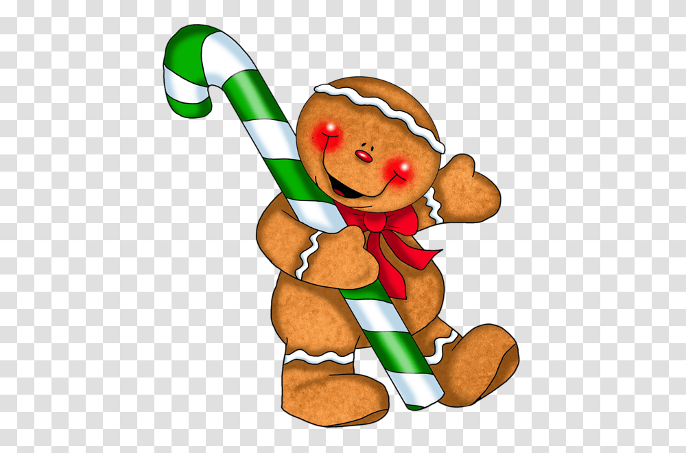 Gingerbread Ornament With Candy Cane Gallery, Toy, Cookie, Food, Biscuit Transparent Png