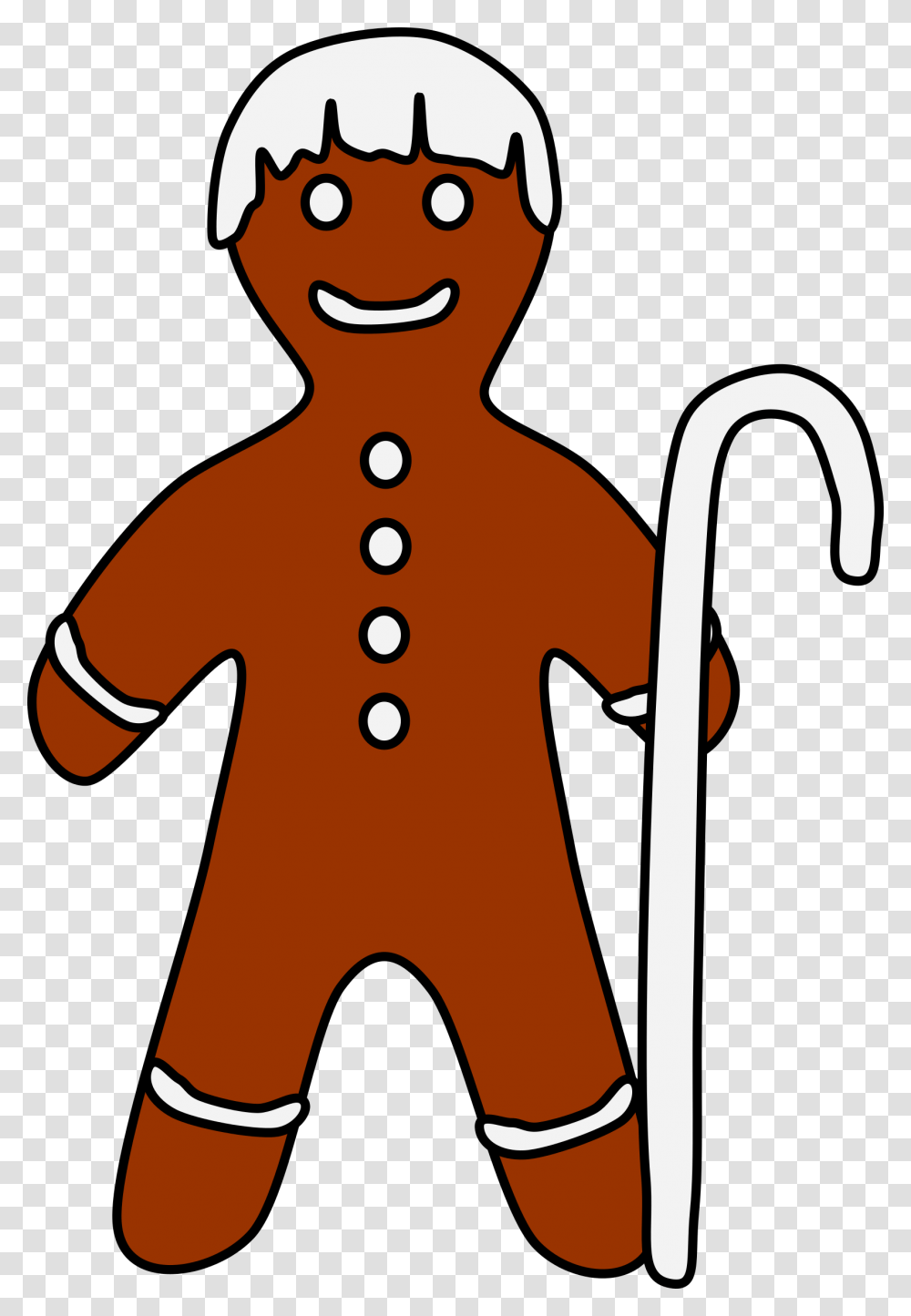 Gingerbread Shepherd With Crook Icons, Food, Sweets, Confectionery, Dessert Transparent Png