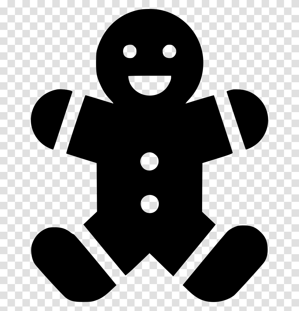 Gingerbread, Stencil, Robot Transparent Png