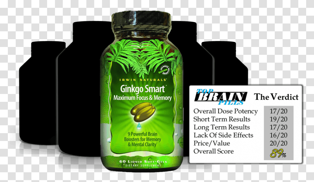 Ginkgo Review Brain Smart Focus, Jar, Plant, Vase, Pottery Transparent Png