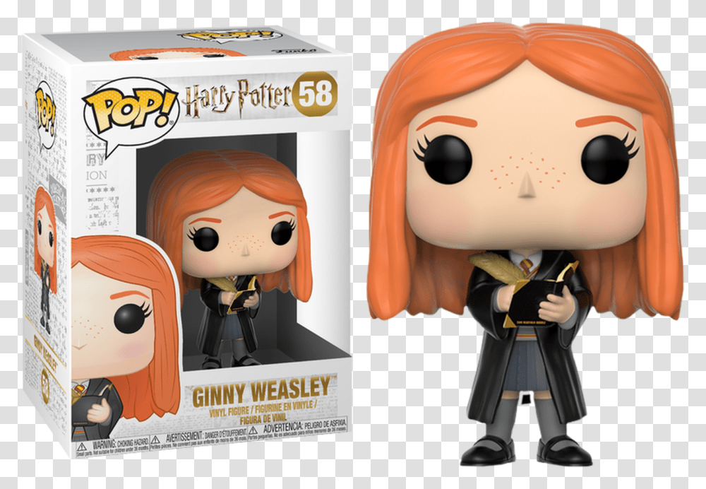 Ginny Weasley With Diary Pop Vinyl Figure Funko Pop Harry Potter, Doll, Toy, Head, Figurine Transparent Png