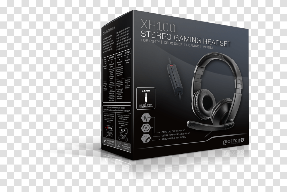 Giotek Xh100 Mult Gaming Headset Headphones, Electronics, Camera, Stereo Transparent Png