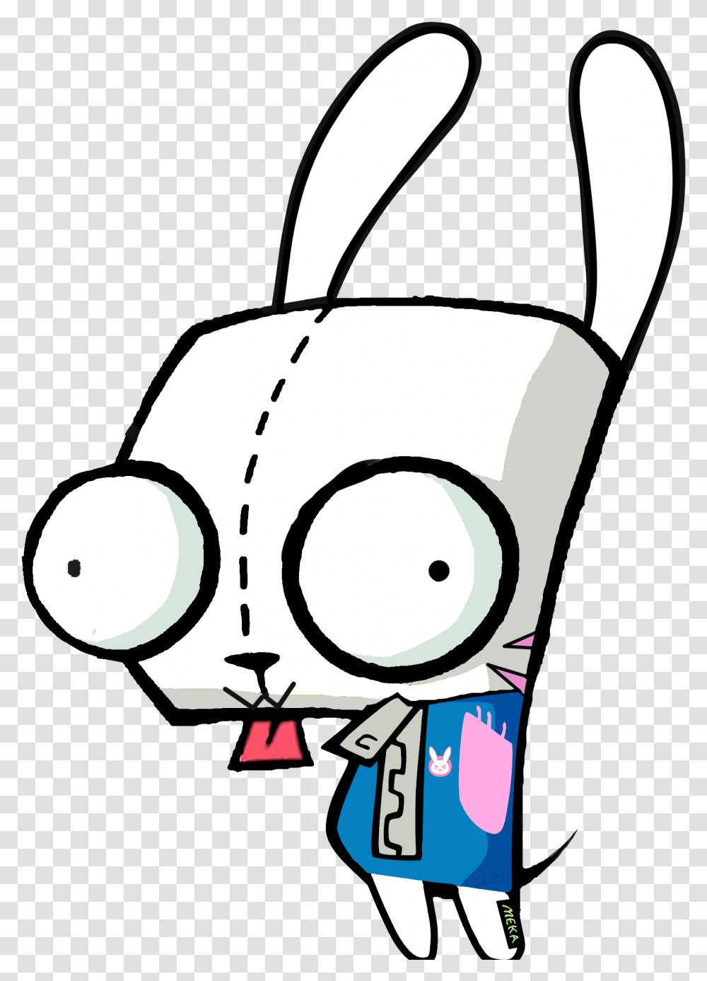 Gir Invader Zim Characters, Robot, Head Transparent Png
