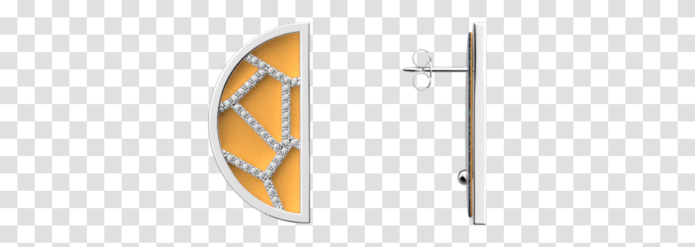 Girafe Half Moon Earrings Silver Finish Wall Clock, Apparel, Diamond, Accessories Transparent Png