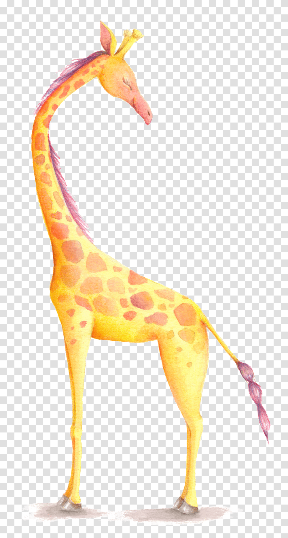 Giraffe Cartoon Bullet Journal For Animal Giraffe, Wildlife, Mammal, Plush, Toy Transparent Png