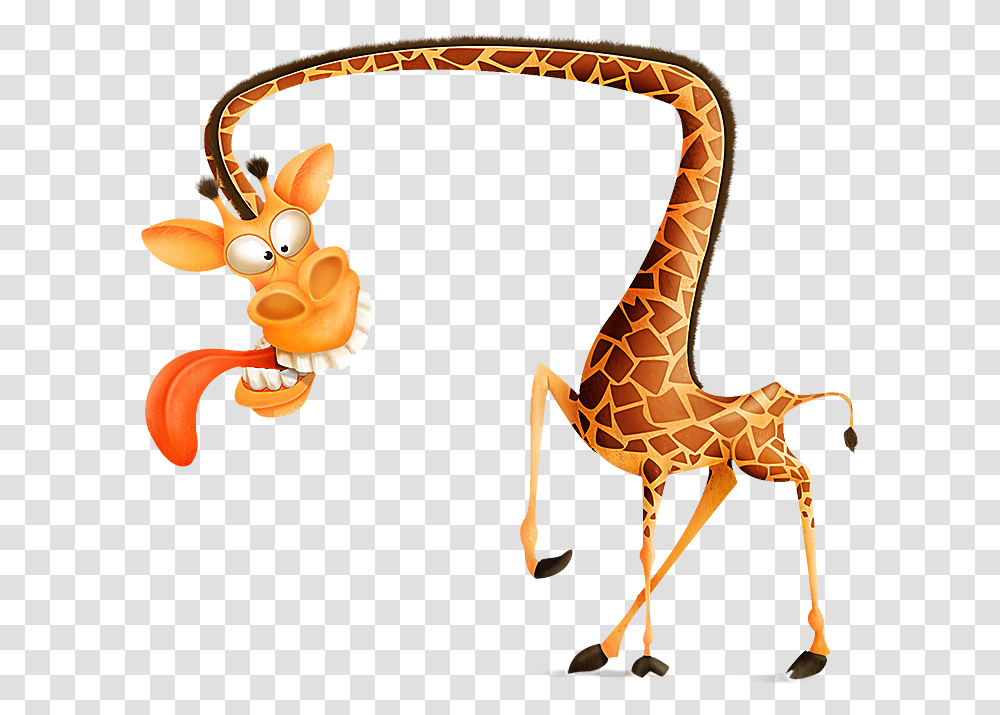 Giraffe Cartoon Characters Crazy Giraffe, Animal, Mammal, Wildlife, Invertebrate Transparent Png