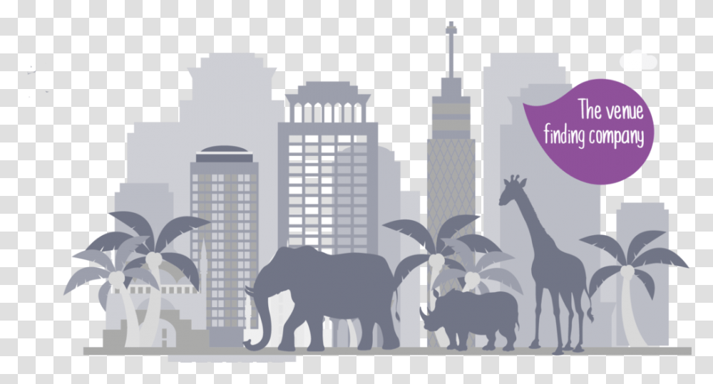 Giraffe, City, Urban, Building, High Rise Transparent Png