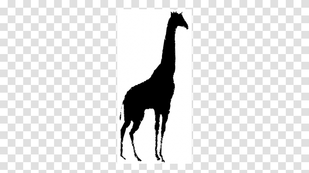 Giraffe Clip Black And White Arts Free Vector, Wildlife, Mammal, Animal, Dog Transparent Png