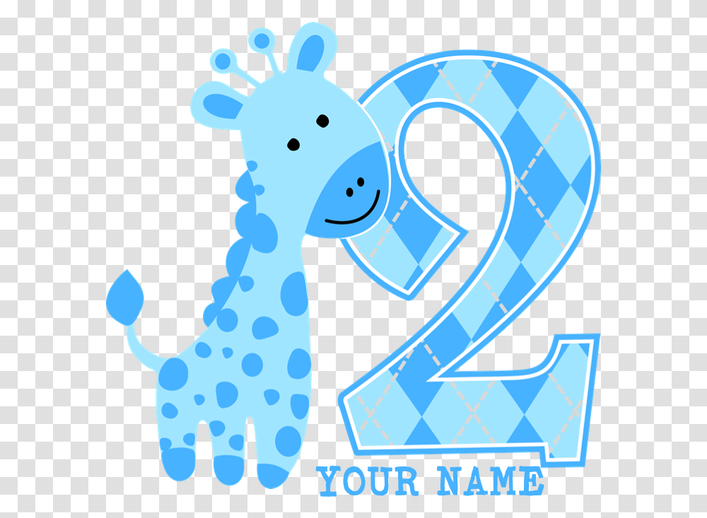 Giraffe Clipart 2nd Birthday, Number, Symbol, Text, Mammal Transparent Png