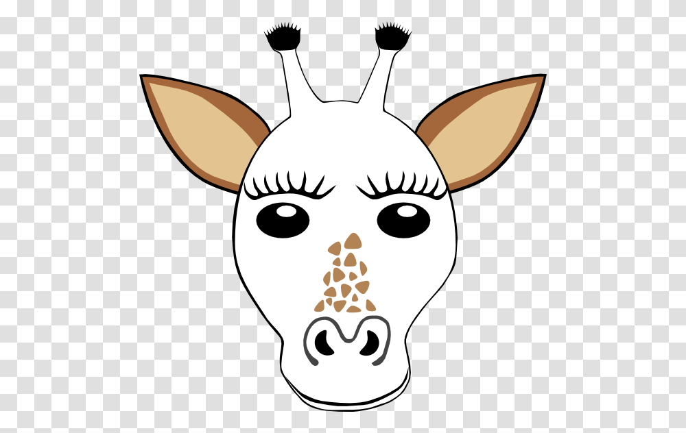Giraffe Clipart Template Giraffe Head Coloring Page, Animal, Stencil, Mammal, Light Transparent Png