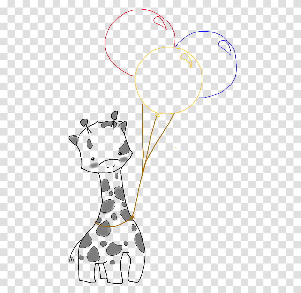 Giraffe Cute Balloons Balloon Drawing Drawnbyme Cute Balloon Drawing Transparent Png