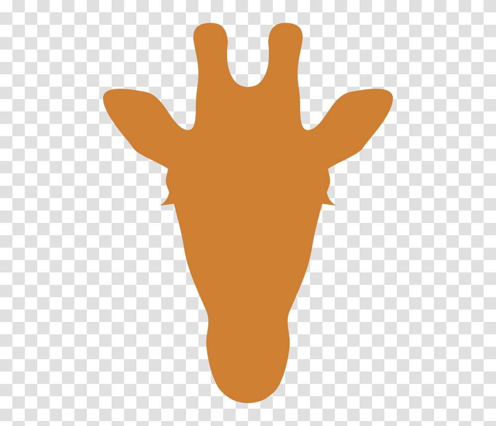 Giraffe Head Silhouette Clipart, Hand, Apparel, Person Transparent Png