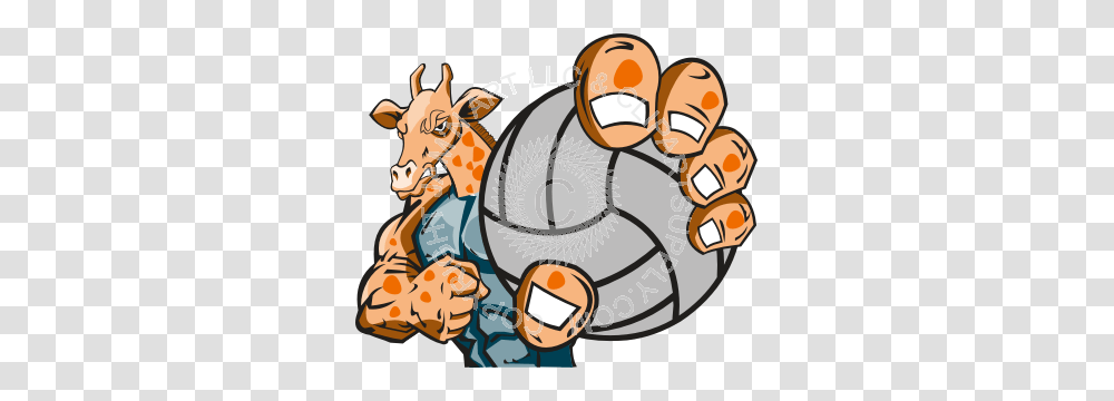 Giraffe Holding Volleyball, Animal, Mammal, Hand, Seed Transparent Png