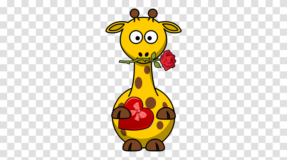 Giraffe In Love Vector Clip Art, Plant, Food, Floral Design Transparent Png