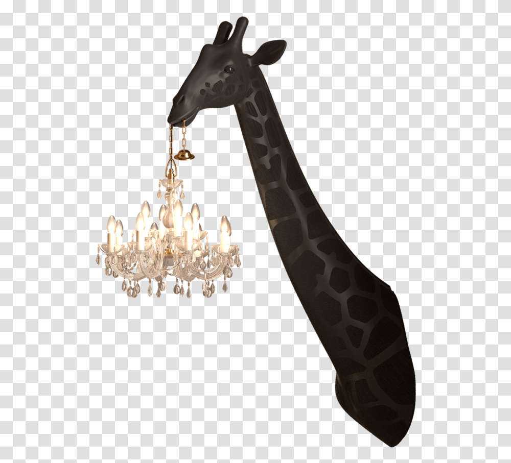 Giraffe In Love Wall Lamp, Wildlife, Mammal, Animal, Chandelier Transparent Png