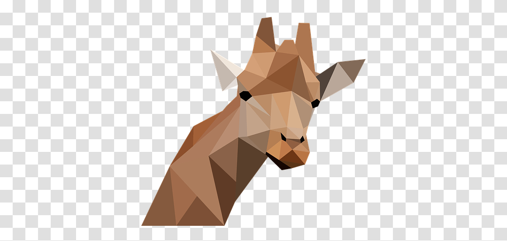 Giraffe Low Poly Animals Close Up Background Poly Animals Background, Cross, Paper, Star Symbol Transparent Png