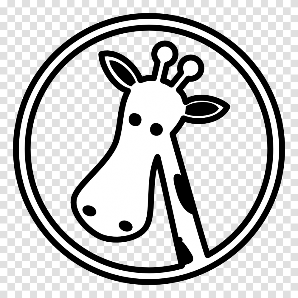 Giraffe, Mammal, Animal, Label Transparent Png